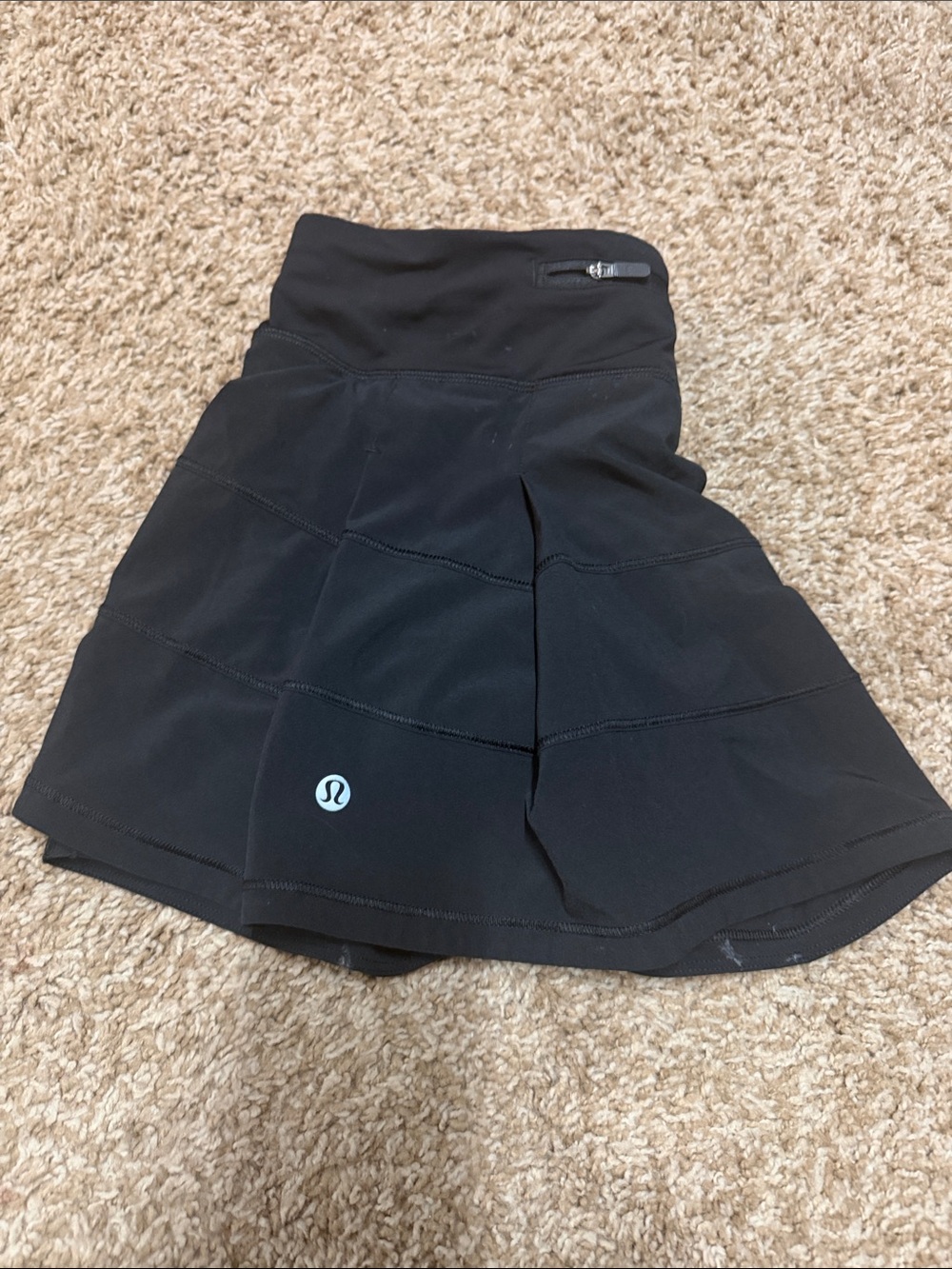 lululemon athletica Black Skater Athletic Skirt with Logo